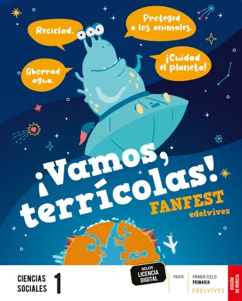 Libro Ciencias Sociales 1º Primaria "FANFEST" Edelvives